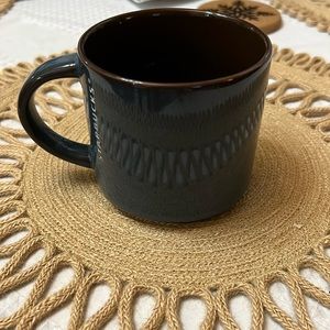 Starbucks Metallic Mug Coffee Tea Cup Gray Mug Debossed Stackable 2013 14oz